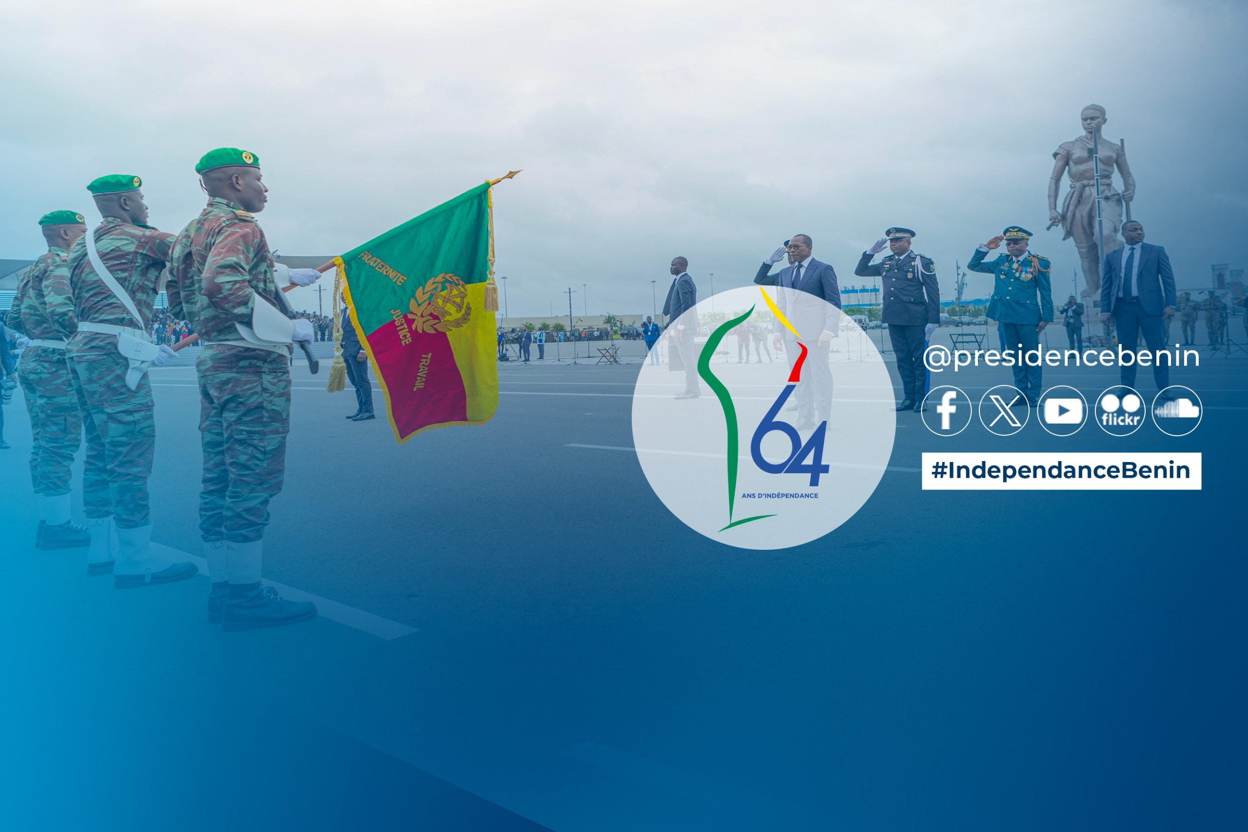 Célébration des 64 ans d'indépendance du Bénin marqué par un défilé militaire exceptionnel