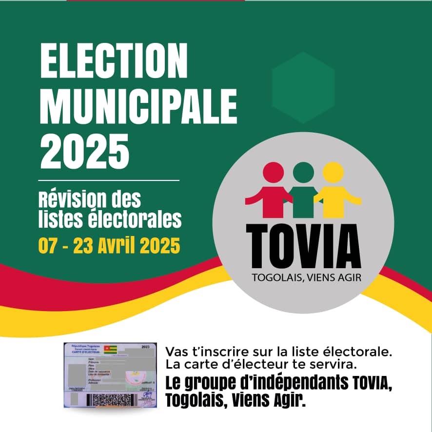 TOVIA appelle à une mobilisation massive pour la révision des listes électorales