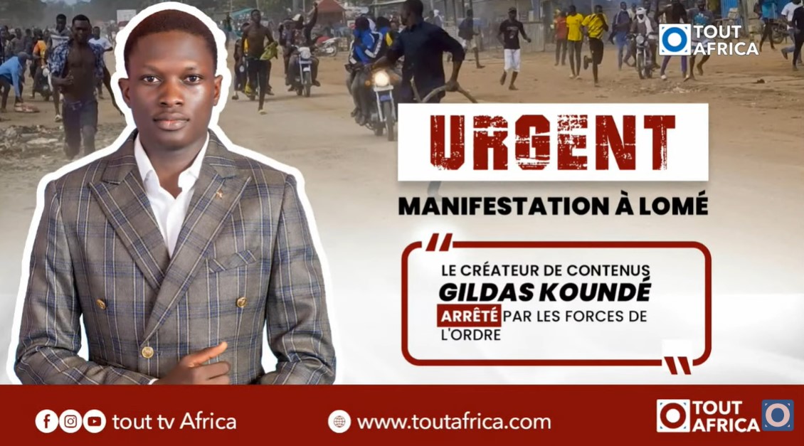Manifestations à Lomé : Gildas Koundé arrêté ce 06 juin 2025